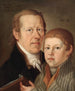 Selbstporträt mit seinem Sohn - Johann Lederer — Ansicht des Kunstwerks