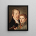 Selbstporträt mit seinem Sohn - Johann Lederer — gerahmtes Bild an der Wand