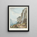 Cascata chiamata Staubbach nella Valle di Lauterbrunnen - Johann Ludwig Aberli — quadro incorniciato alla parete