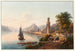 View of Oberwesel of the Schönberg Gutenfels and Ochsenturm ruins - Johann Ludwig Bleuler — artwork view