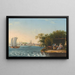 View of the city of Zurich - Johann Ludwig Bleuler — framed artwork on a wall