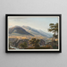 View of the Disentis Monastery and its surroundings taken near the meeting of two arms of the Upper Rhine and the middle one - Johann Ludwig Bleuler — framed artwork on a wall