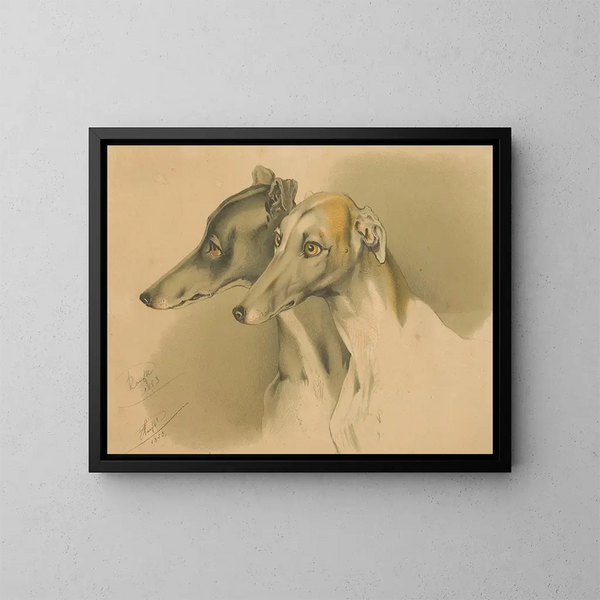 Cani da caccia - Johann Matthias Ranftl — quadro incorniciato alla parete