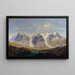 Wetterhorn, Mettenberg e Eiger con i ghiacciai di Grindelwald tra i due - Johann Michael Sattler — quadro incorniciato alla parete