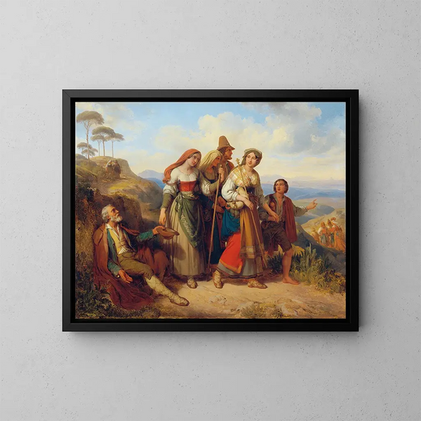 Pellegrini romani - Johann Nepomuk Ender — quadro incorniciato alla parete