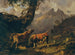 Stier, der eine Kuh in einer Landschaft bei Carrara verfolgt - Johann Nepomuk Rauch — Ansicht des Kunstwerks