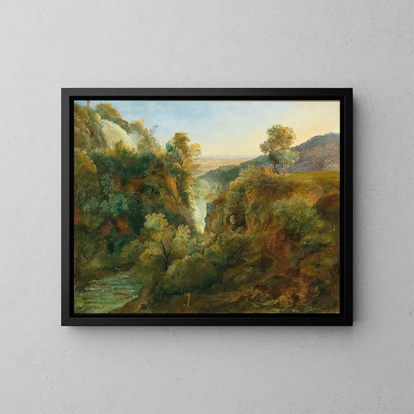 Cascata a Tivoli - Johann Nepomuk Rauch — quadro incorniciato alla parete