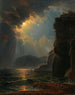 Rocky Coast under Moonlight - Johann Nepomuk Schadlberger — artwork view