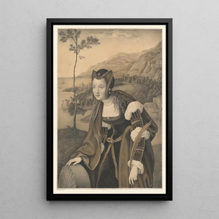 Johann Nepomuk Strixner - Saint Christina with millstone in a landscape.webp