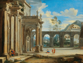 Johann Oswald Harms - An architectural capriccio with figures.webp