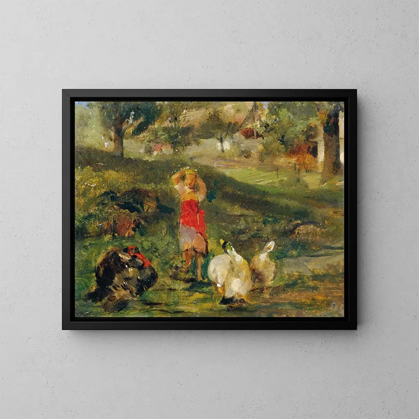 Die Tochter der Quelle - Johann Till der Jüngere — gerahmtes Bild an der Wand