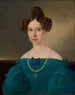 Ritratto di una giovane donna in abito blu - Johann Wachtl — vista dell’opera