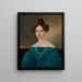 Ritratto di una giovane donna in abito blu - Johann Wachtl — quadro incorniciato alla parete