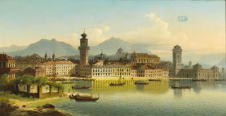 Johann Wilhelm Jankowski - View of Riva on Lake Garda.webp