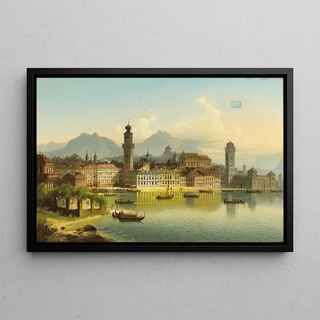 Johann Wilhelm Jankowski - View of Riva on Lake Garda.webp