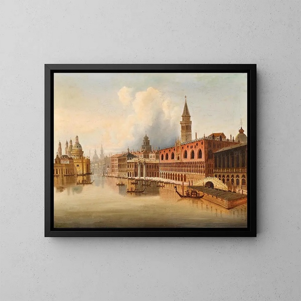 Eine venezianische Szene - Johann Wilhelm Jankowsky — gerahmtes Bild an der Wand