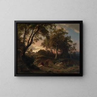 Johann Wilhelm Schirmer - Der Abend Die Bergung des verletzten Wanderers durch den barmherzigen Samariter.webp