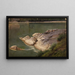 Klippe am Flussufer - Johann Wilhelm Schirmer — gerahmtes Bild an der Wand