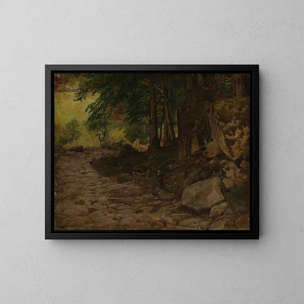Sentiero di montagna in Svizzera - Johann Wilhelm Schirmer — quadro incorniciato alla parete