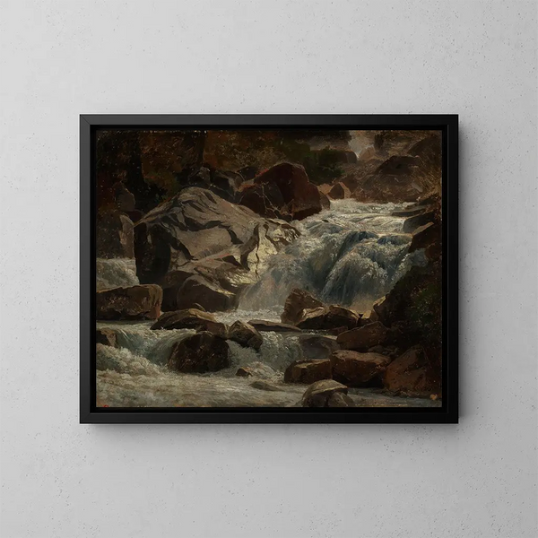 Ruisseau de montagne suisse - Johann Wilhelm Schirmer — quadro incorniciato alla parete