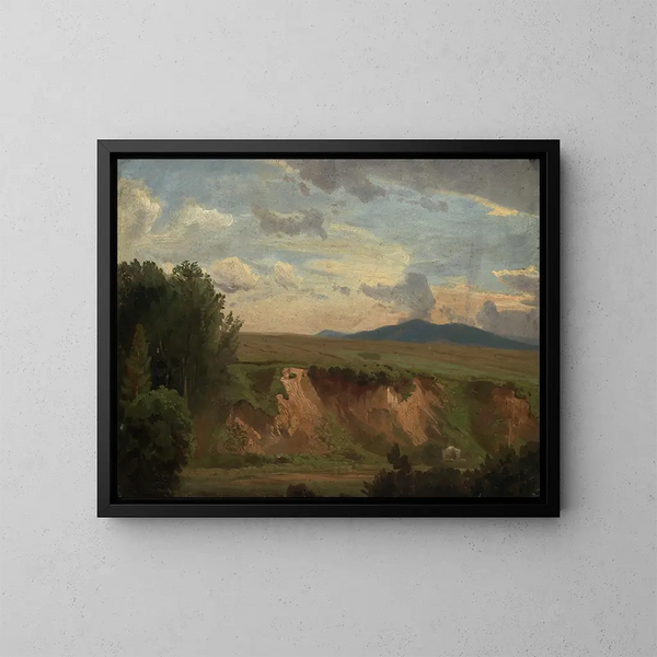 Paesaggio francese con un sottobosco spoglio - Johann Wilhelm Schirmer — quadro incorniciato alla parete