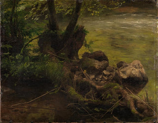 Johann Wilhelm Schirmer - Wurzeln und Steine am Bach.webp