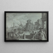 Venetian Fantasy Painting with the Dogana - Johann Wolfgang Baumgartner — framed artwork on a wall