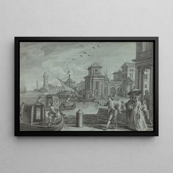 Johann Wolfgang Baumgartner - Venetian Fantasy with the Dogana.webp