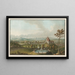 Vista generale delle Alpi e ghiacciai ripresi dal Castello di Worb - Johann Wolfgang Kleemann — quadro incorniciato alla parete