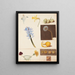 Study of flowers, fruits, and green tomatoes - Johanna Fosie — framed artwork on a wall