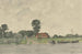 Landscape painting of a river with a farm after George Henry Boughton - Johannes Abraham Mondt — artwork view