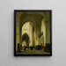 Interior of Saint Bavo's Church in Haarlem - Johannes Bosboom — framed artwork on a wall