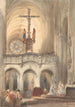 Interno di chiesa con messa - Johannes Bosboom — vista dell’opera