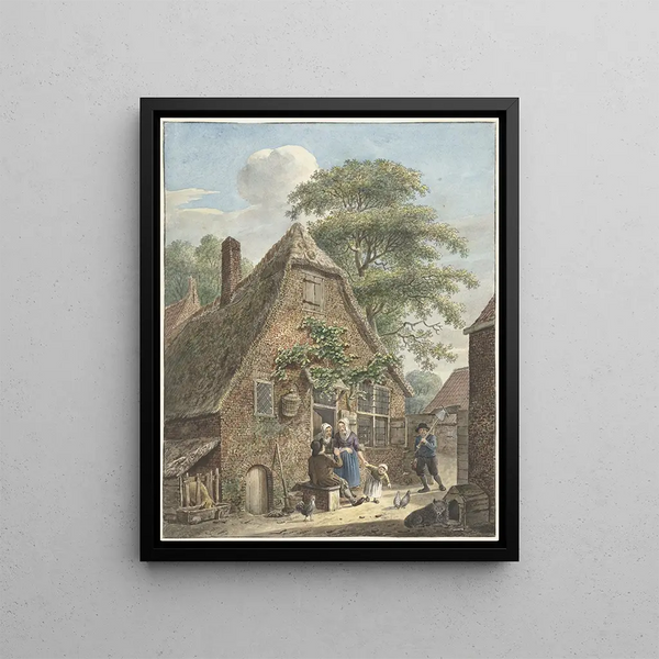 Johannes Christiaan Janson - Gezin voor een boerenwoning.webp