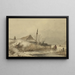 Winterlandschaft mit Bauernhof am Bachrand - Johannes Franciscus Hoppenbrouwers — gerahmtes Bild an der Wand