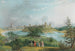 Le rovine della fortezza di Ivangorod Johannesstadt e una parte di Narva viste dall'altezza di Joachimsthal - Johannes Hau — vista dell’opera