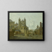 Fantastische Stadtlandschaft mit romanischer Kirche - Johannes Huibert Prins — gerahmtes Bild an der Wand