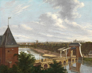 Johannes Jelgerhuis - The Amsterdam Outer Canal near the Leidsepoort Seen from the Theatre.webp