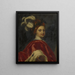 Portrait eines jungen Mannes mit einer Federkappe - Johannes Kupecky — gerahmtes Bild an der Wand