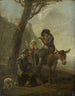 Famiglia di pastori romani che si riposano sotto un albero - Johannes Lingelbach — vista dell’opera