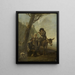 Famiglia di pastori romani che si riposano sotto un albero - Johannes Lingelbach — quadro incorniciato alla parete