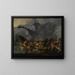 Die Schlacht von Lepanto 1571 - Johannes Lingelbach — gerahmtes Bild an der Wand