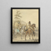 Un homme e una donna a cavallo su una strada di campagna - Johannes Vinkeles — quadro incorniciato alla parete