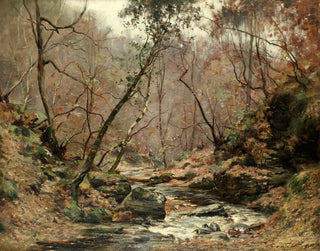 John A Henderson Tarbet - A woodland burn.webp