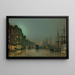Liverpool Lights - John Atkinson Grimshaw — framed artwork on a wall