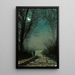 Liebesgemälde auf einem Weg im Mondschein - John Atkinson Grimshaw — gerahmtes Bild an der Wand