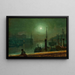 Sur le Clyde, Glasgow - John Atkinson Grimshaw — framed artwork on a wall