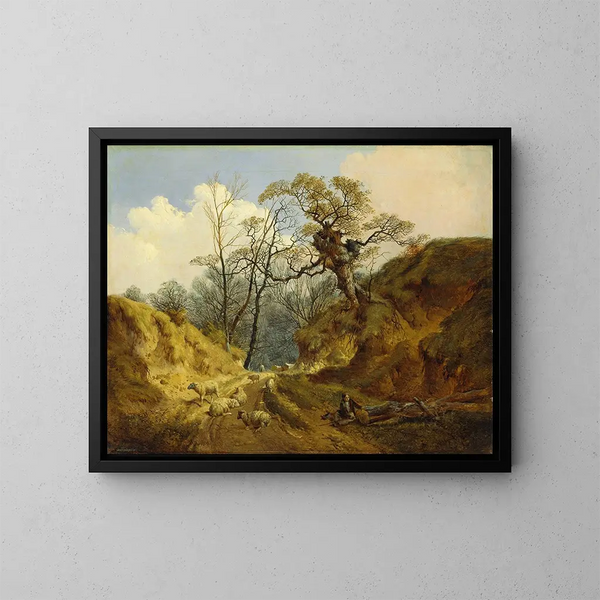 Crown Point bei Whitlingham in der Nähe von Norwich - John Berney Ladbrooke — gerahmtes Bild an der Wand