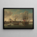 Launch at Deptford - John Cleveley the Elder — framed artwork on a wall