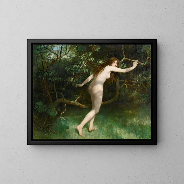 Ève - John Collier — gerahmtes Bild an der Wand